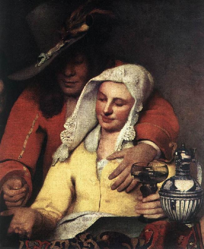 VERMEER VAN DELFT, Jan The Procuress (detail) wer oil painting picture